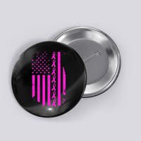 Breast Cancer USA Ribbon Flag Button