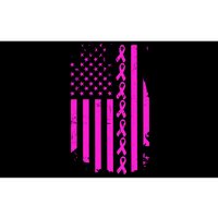 Breast Cancer USA Ribbon Flag Bumper Sticker