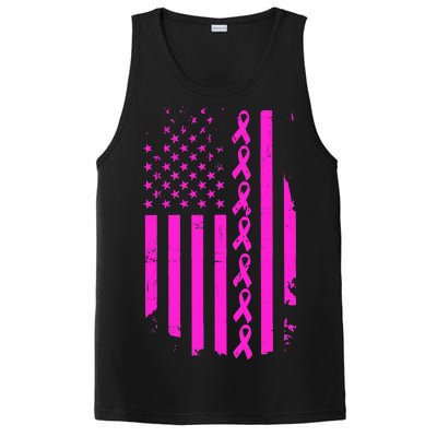 Breast Cancer USA Ribbon Flag PosiCharge Competitor Tank