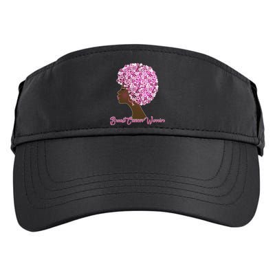 Breast Cancer Warrior Flower Afro Adult Drive Performance Visor