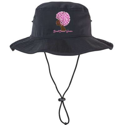 Breast Cancer Warrior Flower Afro Legacy Cool Fit Booney Bucket Hat