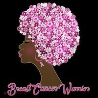 Breast Cancer Warrior Flower Afro Poster
