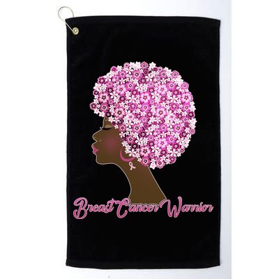 Breast Cancer Warrior Flower Afro Golf Towel