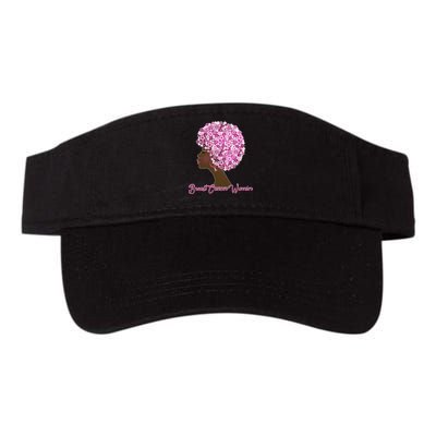 Breast Cancer Warrior Flower Afro Valucap Bio-Washed Visor