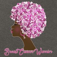 Breast Cancer Warrior Flower Afro Cotton Canvas Backpack