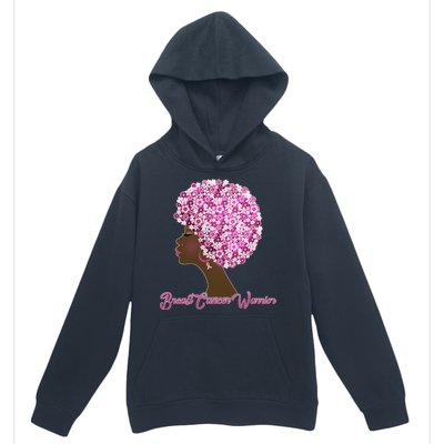 Breast Cancer Warrior Flower Afro Urban Pullover Hoodie