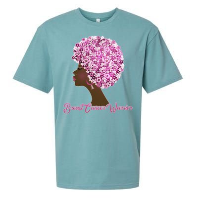 Breast Cancer Warrior Flower Afro Sueded Cloud Jersey T-Shirt