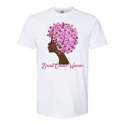 Breast Cancer Warrior Flower Afro Softstyle® CVC T-Shirt