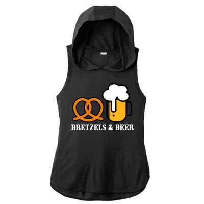 Bretzels And Beer Funny Oktoberfest Ladies PosiCharge Tri-Blend Wicking Draft Hoodie Tank