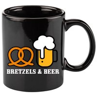 Bretzels And Beer Funny Oktoberfest 11oz C Handle Ceramic Mug