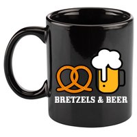 Bretzels And Beer Funny Oktoberfest 11oz C Handle Ceramic Mug