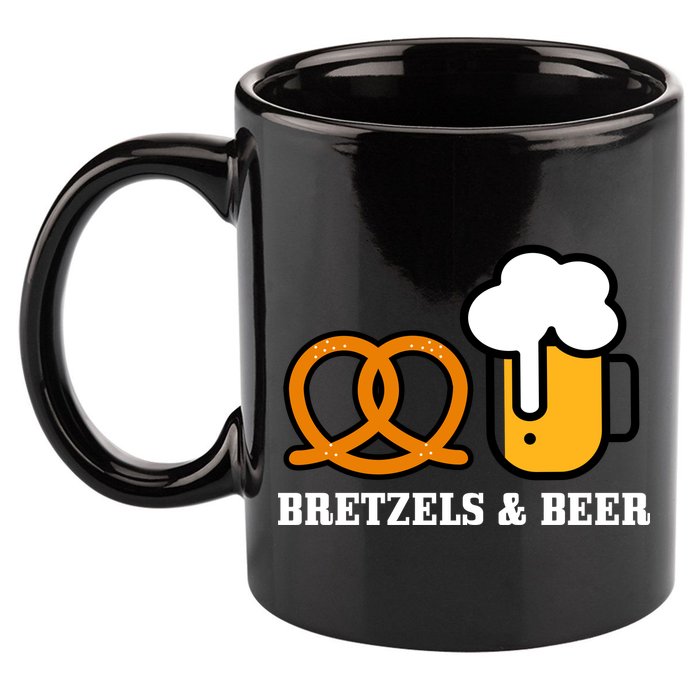 Bretzels And Beer Funny Oktoberfest 11oz C Handle Ceramic Mug