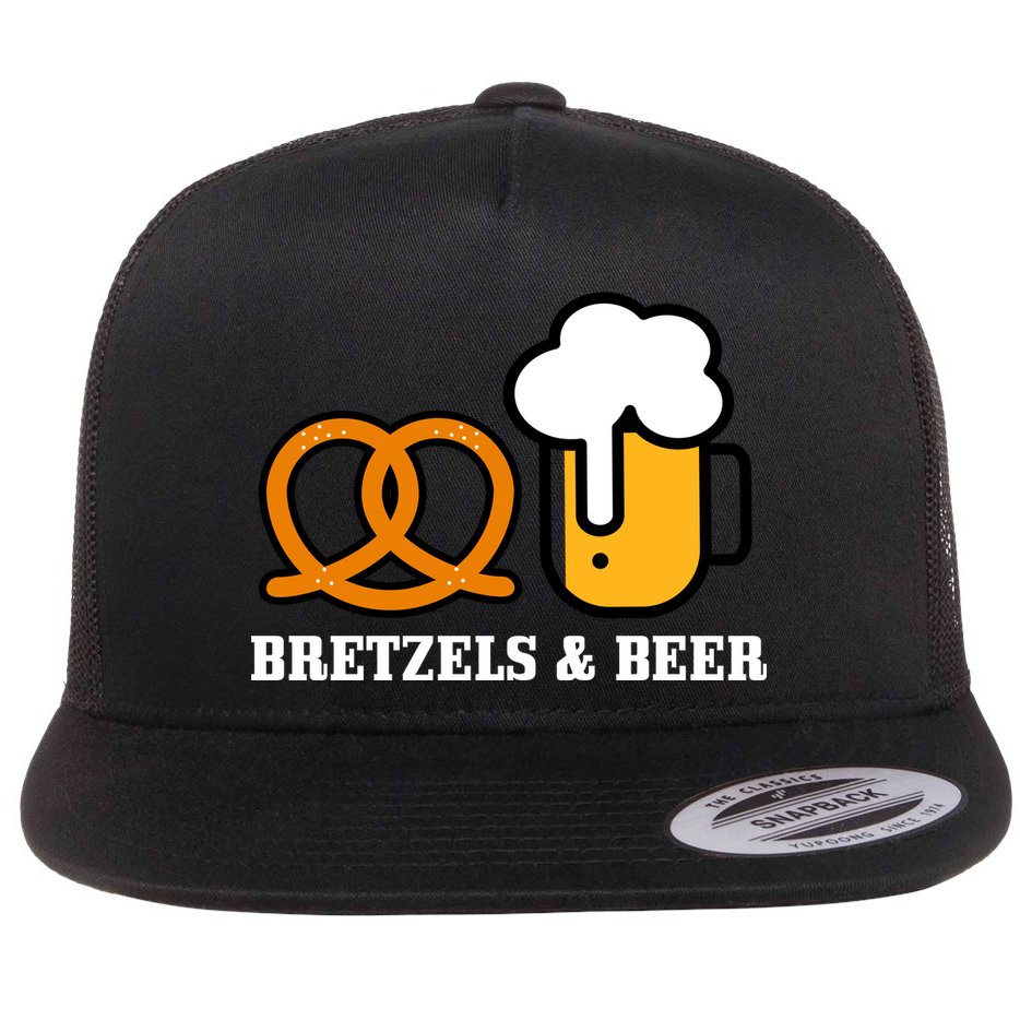 Bretzels And Beer Funny Oktoberfest Flat Bill Trucker Hat