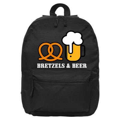 Bretzels And Beer Funny Oktoberfest 16 in Basic Backpack