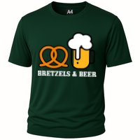 Bretzels And Beer Funny Oktoberfest Cooling Performance Crew T-Shirt
