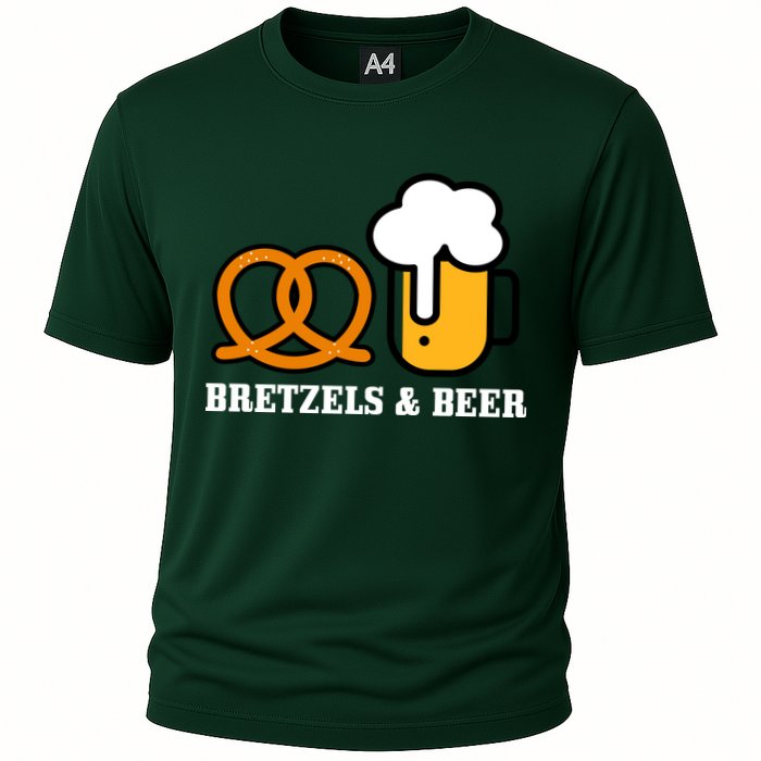 Bretzels And Beer Funny Oktoberfest Cooling Performance Crew T-Shirt