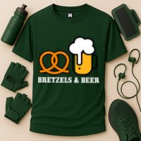 Bretzels And Beer Funny Oktoberfest Cooling Performance Crew T-Shirt