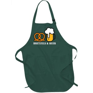 Bretzels And Beer Funny Oktoberfest Full-Length Apron With Pockets