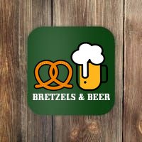 Bretzels And Beer Funny Oktoberfest Coaster