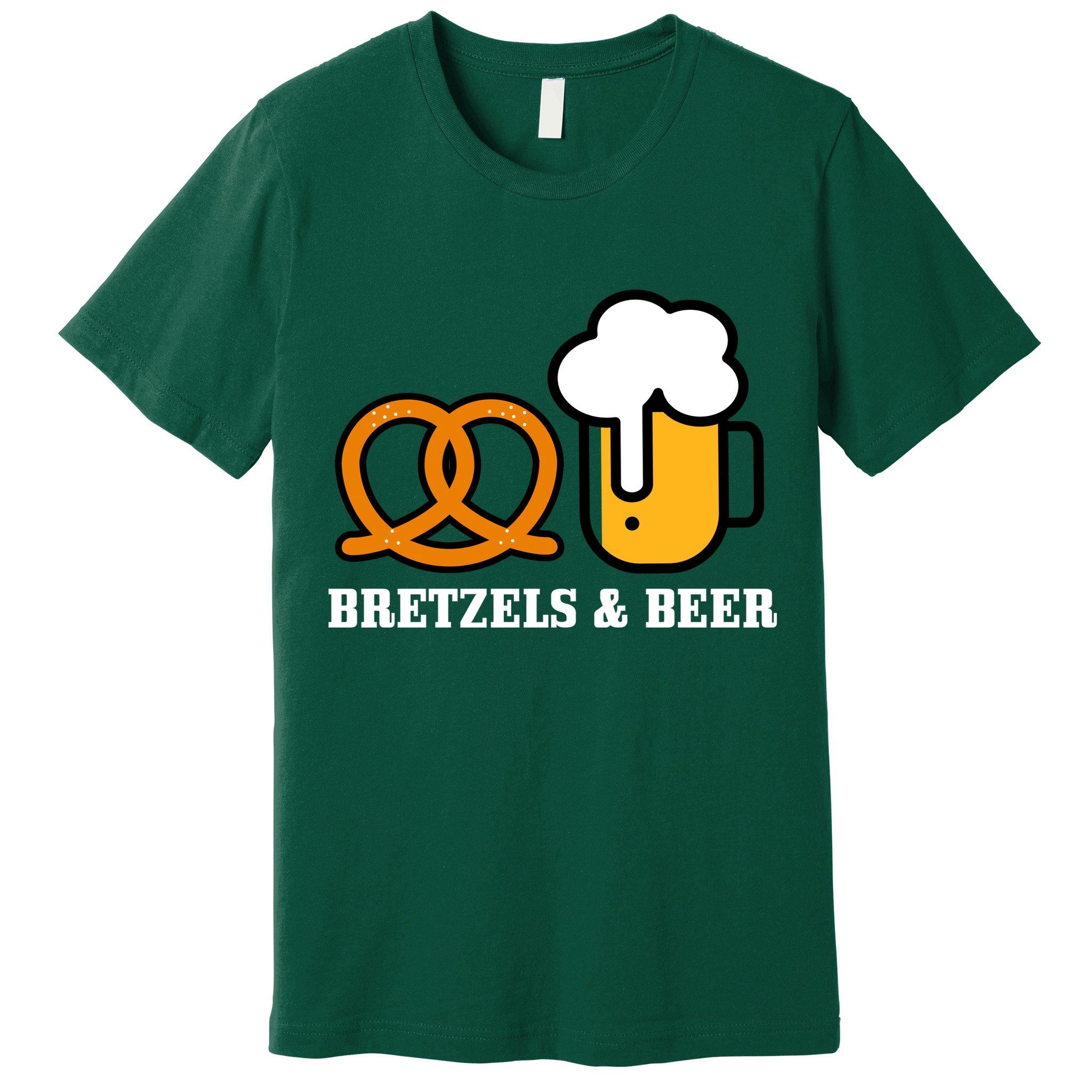 Bretzels And Beer Funny Oktoberfest Premium T-Shirt
