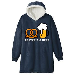 Bretzels And Beer Funny Oktoberfest Hooded Wearable Blanket