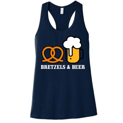 Bretzels And Beer Funny Oktoberfest Women's Racerback Tank