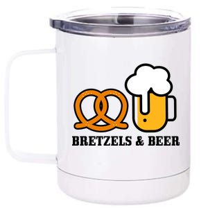 Bretzels And Beer Funny Oktoberfest 12 oz Stainless Steel Tumbler Cup