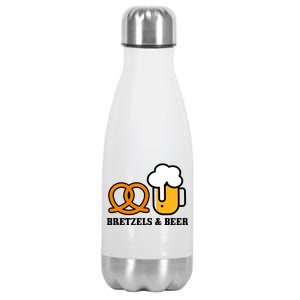 Bretzels And Beer Funny Oktoberfest Stainless Steel Insulated Water Bottle