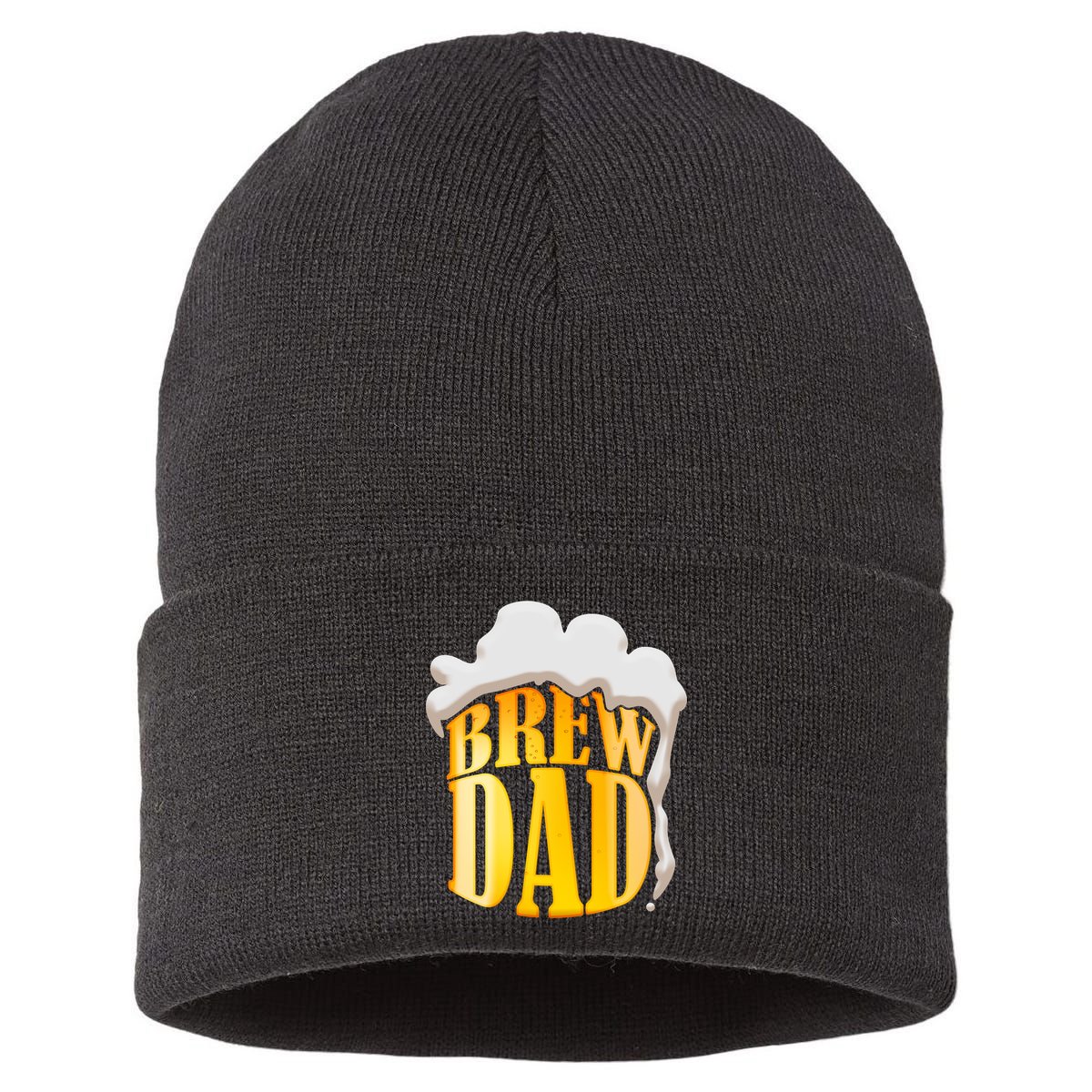 Brew Dad Matching Design Sustainable Knit Beanie