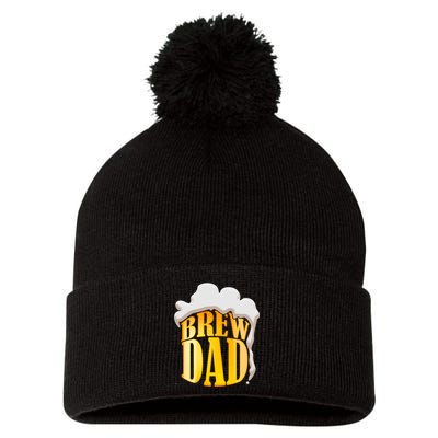 Brew Dad Matching Design Pom Pom 12in Knit Beanie