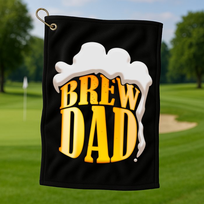 Brew Dad Matching Design Golf Towel