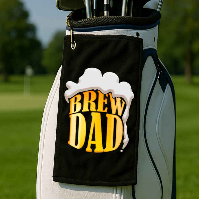 Brew Dad Matching Design Golf Towel