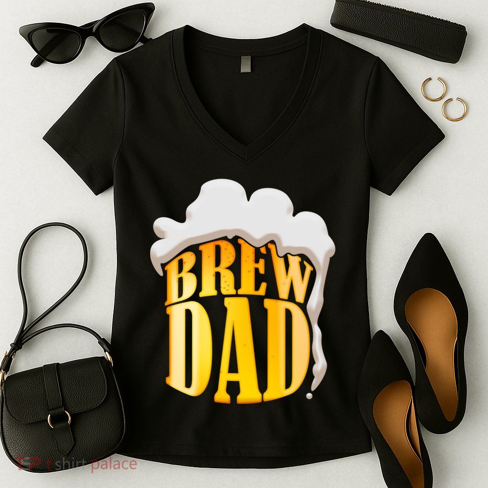 Brew Dad Matching Design Women's V-Neck T-Shirt
