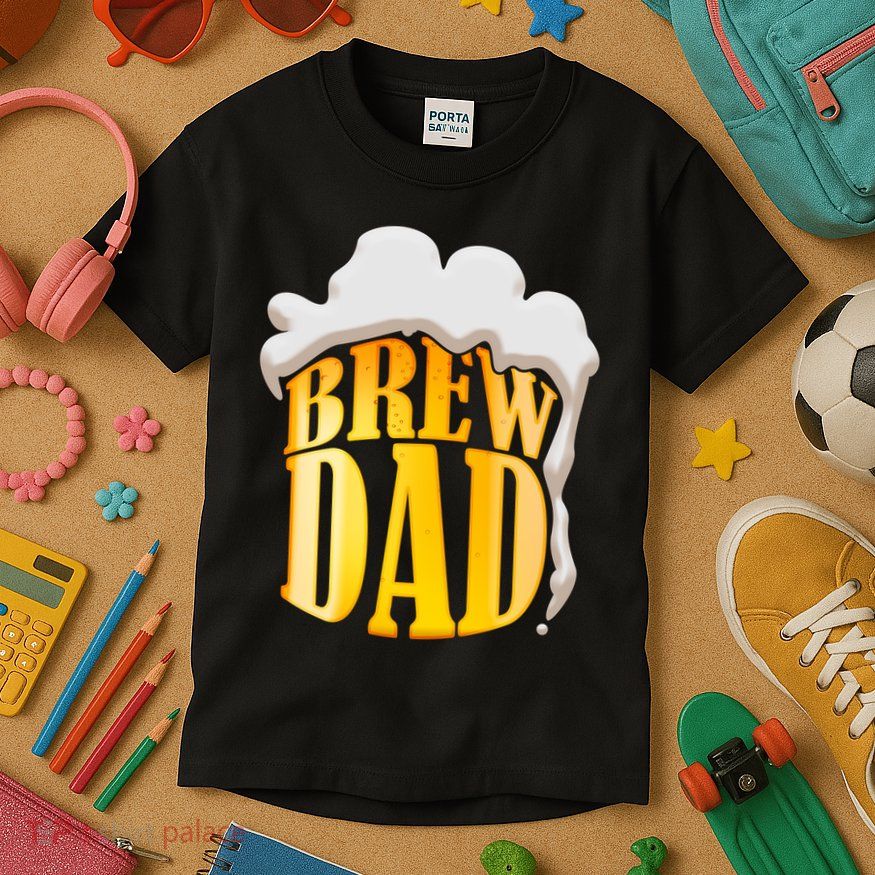 Brew Dad Matching Design Kids T-Shirt