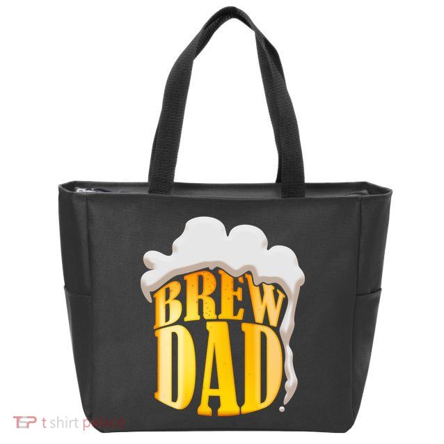 Brew Dad Matching Design Zip Tote Bag