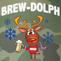 Brew-Dolph Christmas Reindeer Legacy Tie Dye Trucker Hat