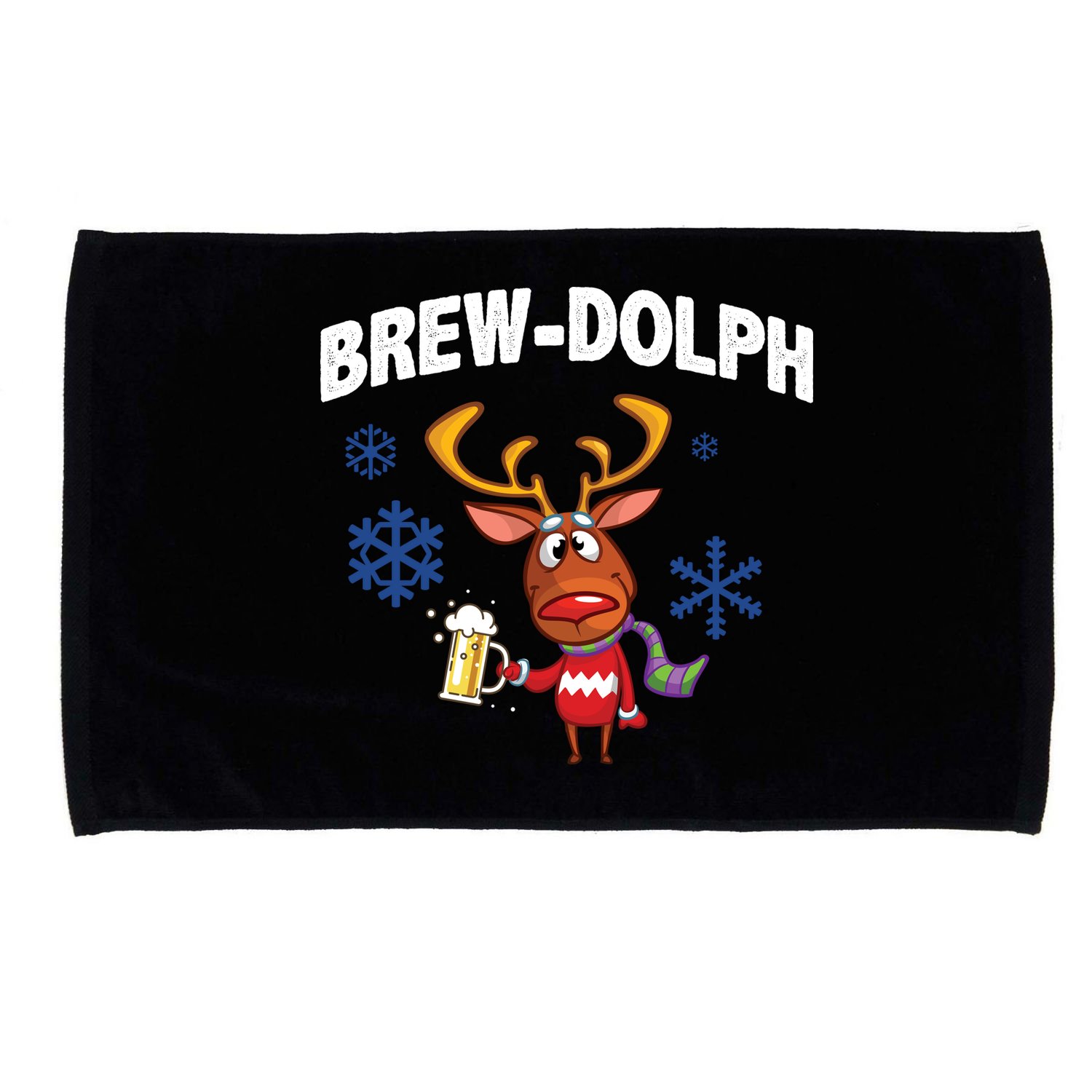 Brew-Dolph Christmas Reindeer Microfiber Hand Towel