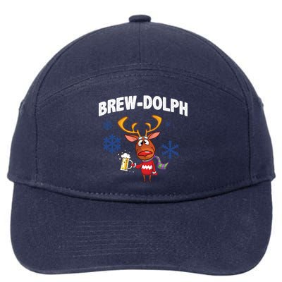 Brew-Dolph Christmas Reindeer 7-Panel Snapback Hat