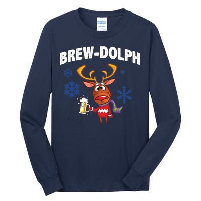 Brew-Dolph Christmas Reindeer Tall Long Sleeve T-Shirt