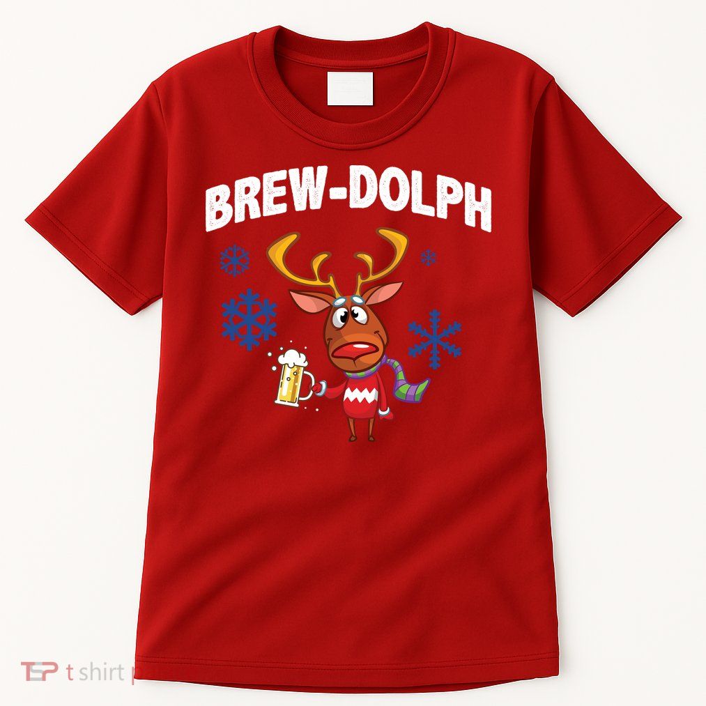 Brew-Dolph Christmas Reindeer Tall T-Shirt