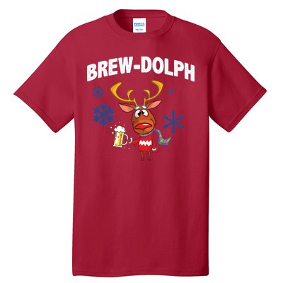 Brew-Dolph Christmas Reindeer Tall T-Shirt