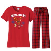 Brew-Dolph Christmas Reindeer Women's Flannel Pajama Set