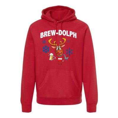 Brew-Dolph Christmas Reindeer Premium Hoodie