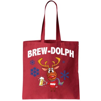 Brew-Dolph Christmas Reindeer Tote Bag