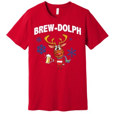 Brew-Dolph Christmas Reindeer Premium T-Shirt