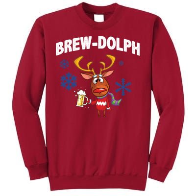 Brew-Dolph Christmas Reindeer Tall Sweatshirt