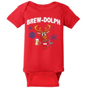 Brew-Dolph Christmas Reindeer Baby Bodysuit