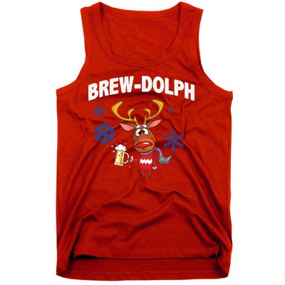 Brew-Dolph Christmas Reindeer Tank Top