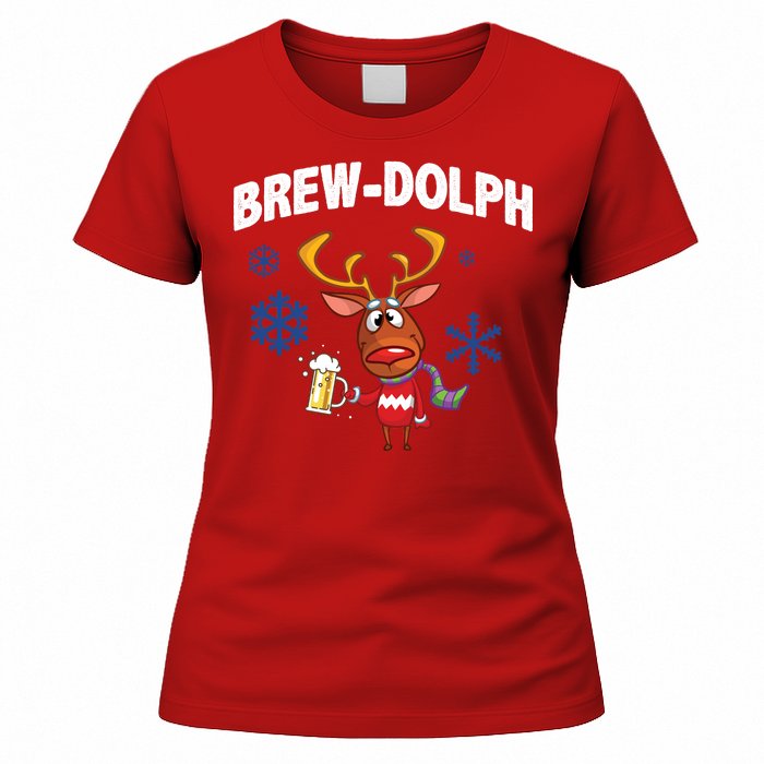 Brew-Dolph Christmas Reindeer Women's T-Shirt