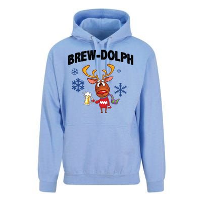 Brew-Dolph Christmas Reindeer Unisex Surf Hoodie